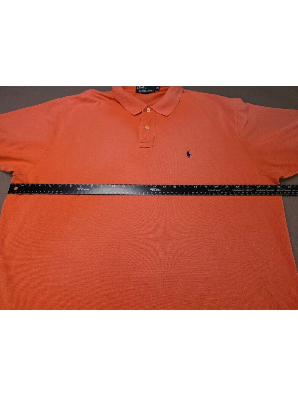 Polo Ralph Lauren Mens XXL Coral Orange Short Sleeve Polo Shirt Cotton Pony